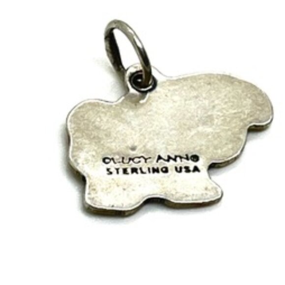 LUCY ANN BEAGLE DOG CHARM 925 STERLING SILVER USA FLOPPY EARS SPOTS PENDANT - Picture 8 of 10